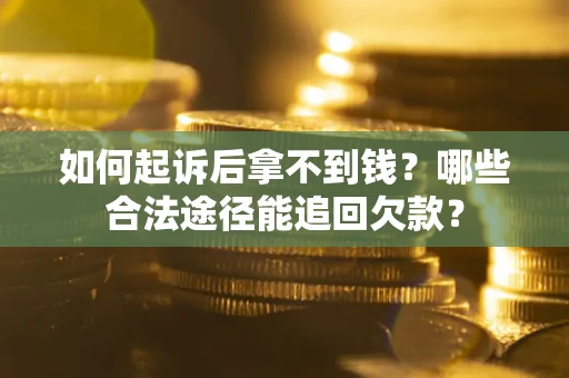 武汉如何起诉后拿不到钱？哪些合法途径能追回欠款？