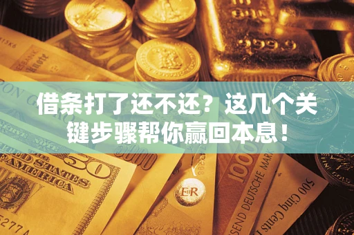 武汉借条打了还不还？这几个关键步骤帮你赢回本息！