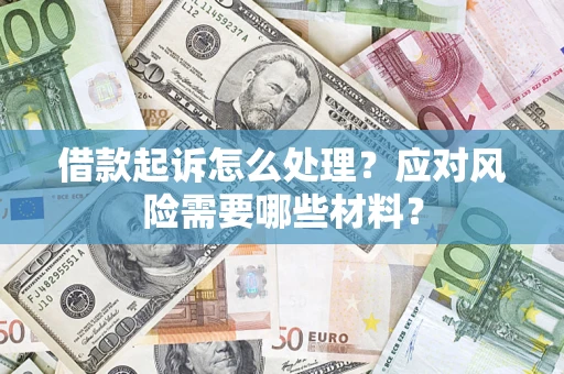 武汉借款起诉怎么处理？应对风险需要哪些材料？