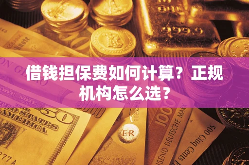 武汉借钱担保费如何计算？正规机构怎么选？