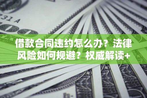 武汉借款合同违约怎么办？法律风险如何规避？权威解读+实用指南