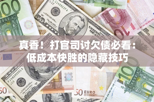 武汉真香！打官司讨欠债必看：低成本快胜的隐藏技巧